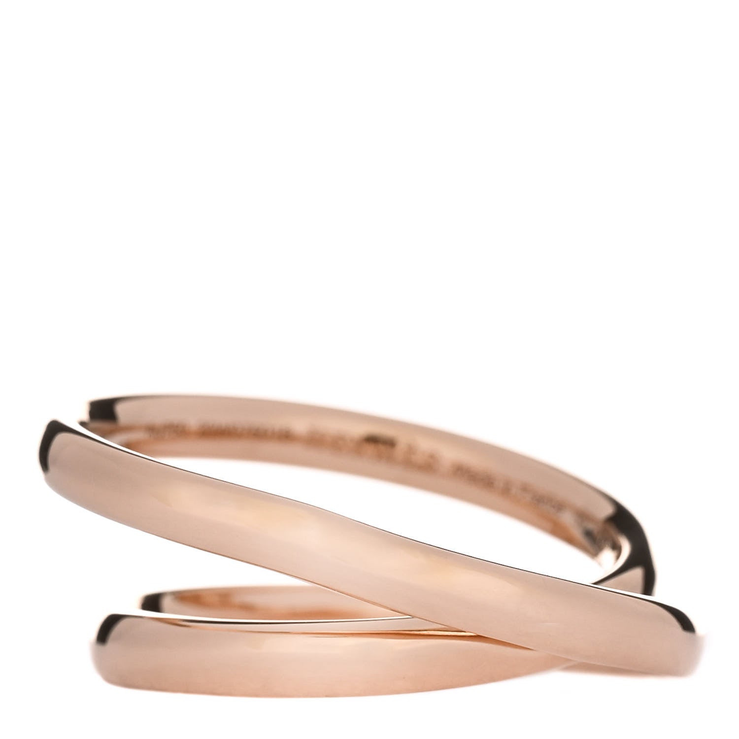 Hermes 18K Rose Gold MM Vertige Coeur Ring 52 6 1 of 6