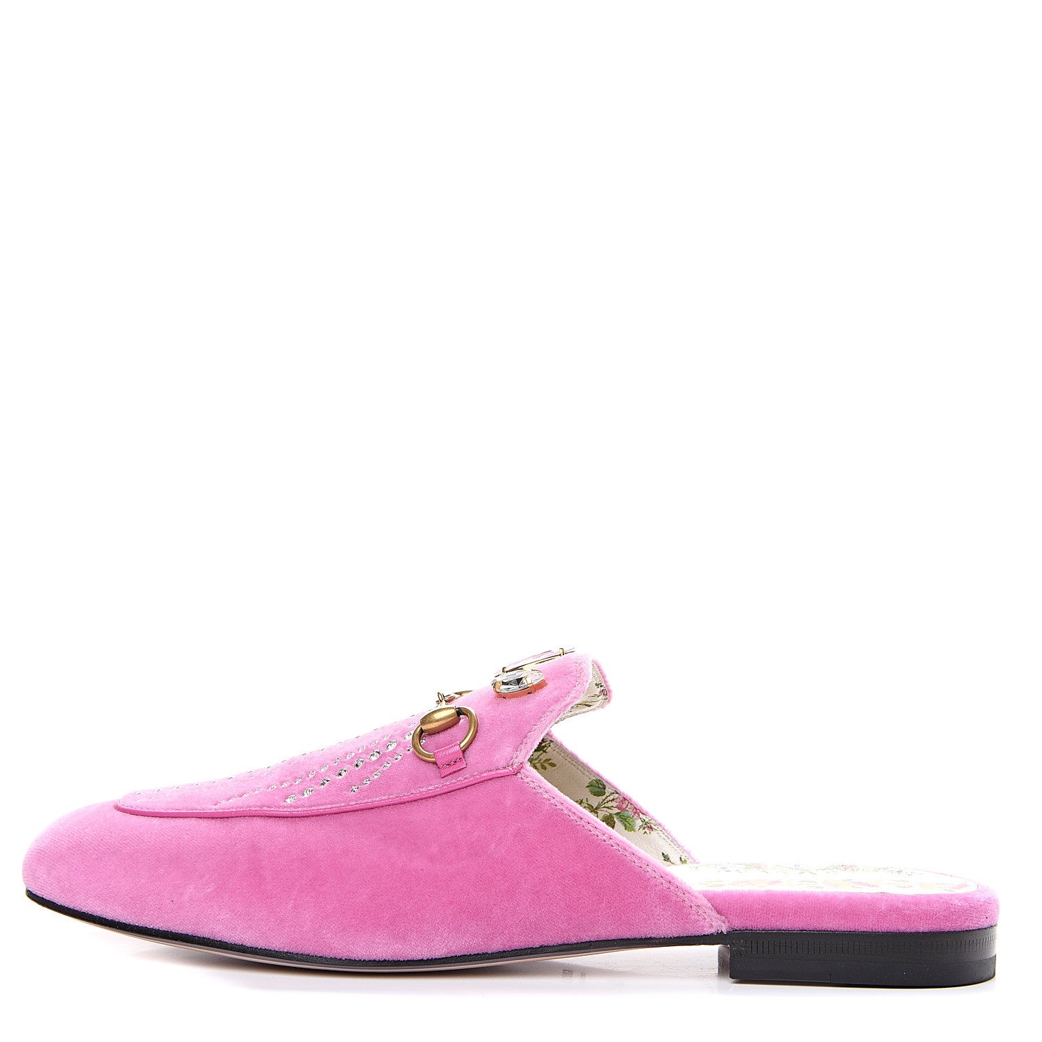 Gucci Velvet Marquise Crystals Womens Princetown Slippers 39 Malva Dark Malva 1 of 9