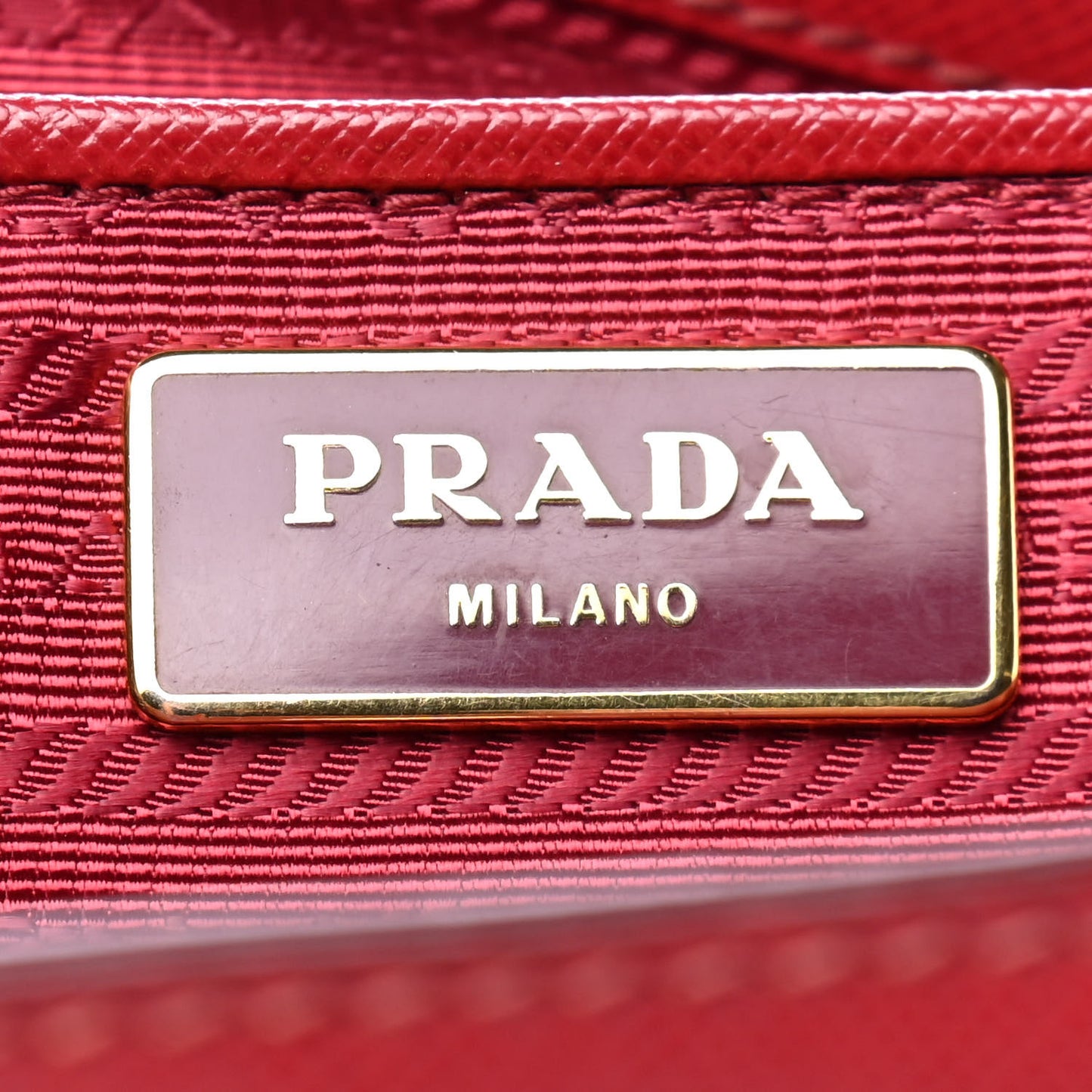 Saffiano Lux Large Tote Cherry