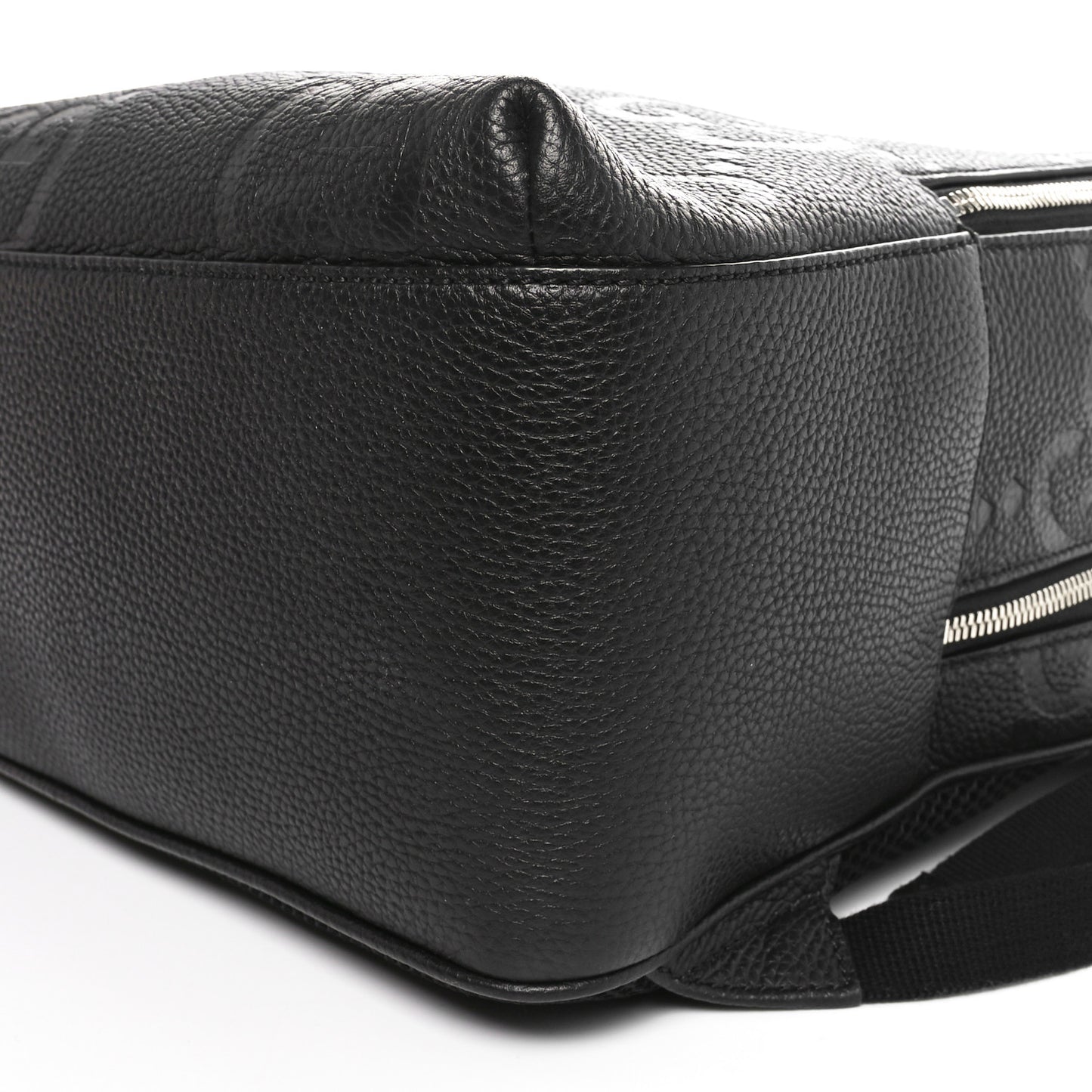 Calfskin Jumbo GG Embossed Large Backpack Black