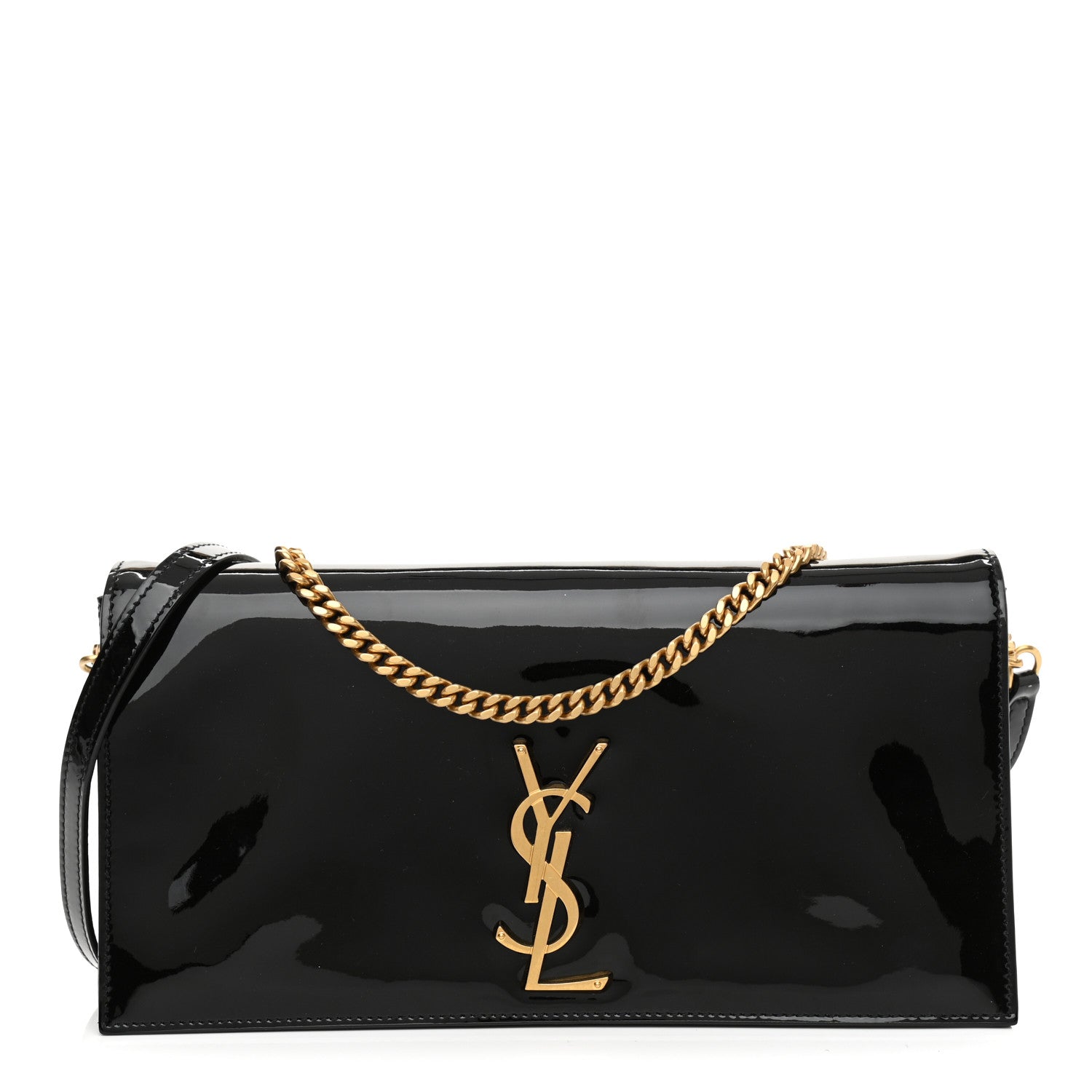Saint Laurent Patent Medium Monogram Kate 99 Black 1 of 9