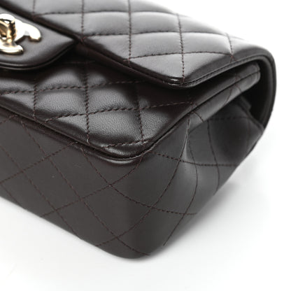 Chanel Lambskin Quilted Mini Rectangular Flap Dark Brown 11 of 11