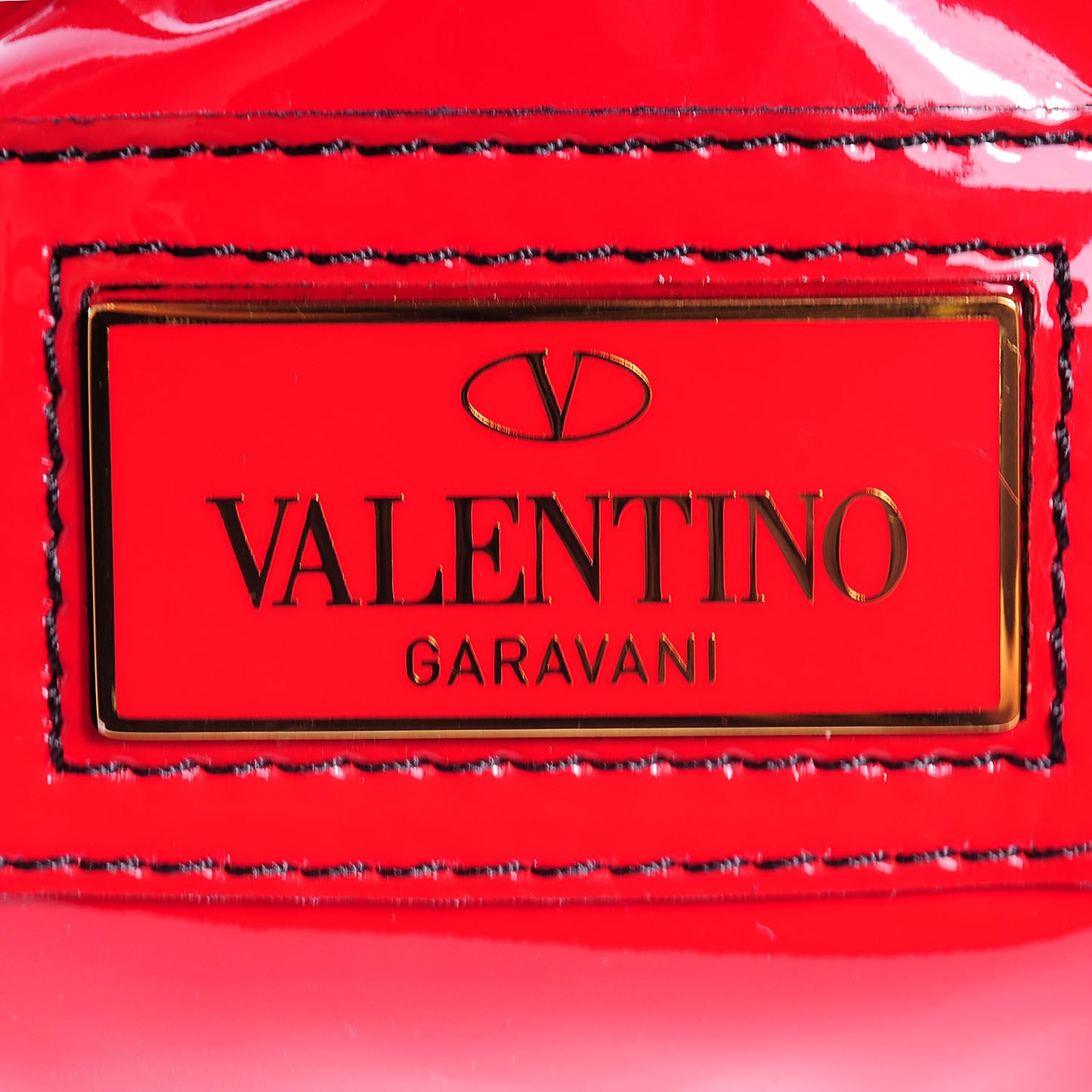 Patent Lacca Bow Bowling Bag Red