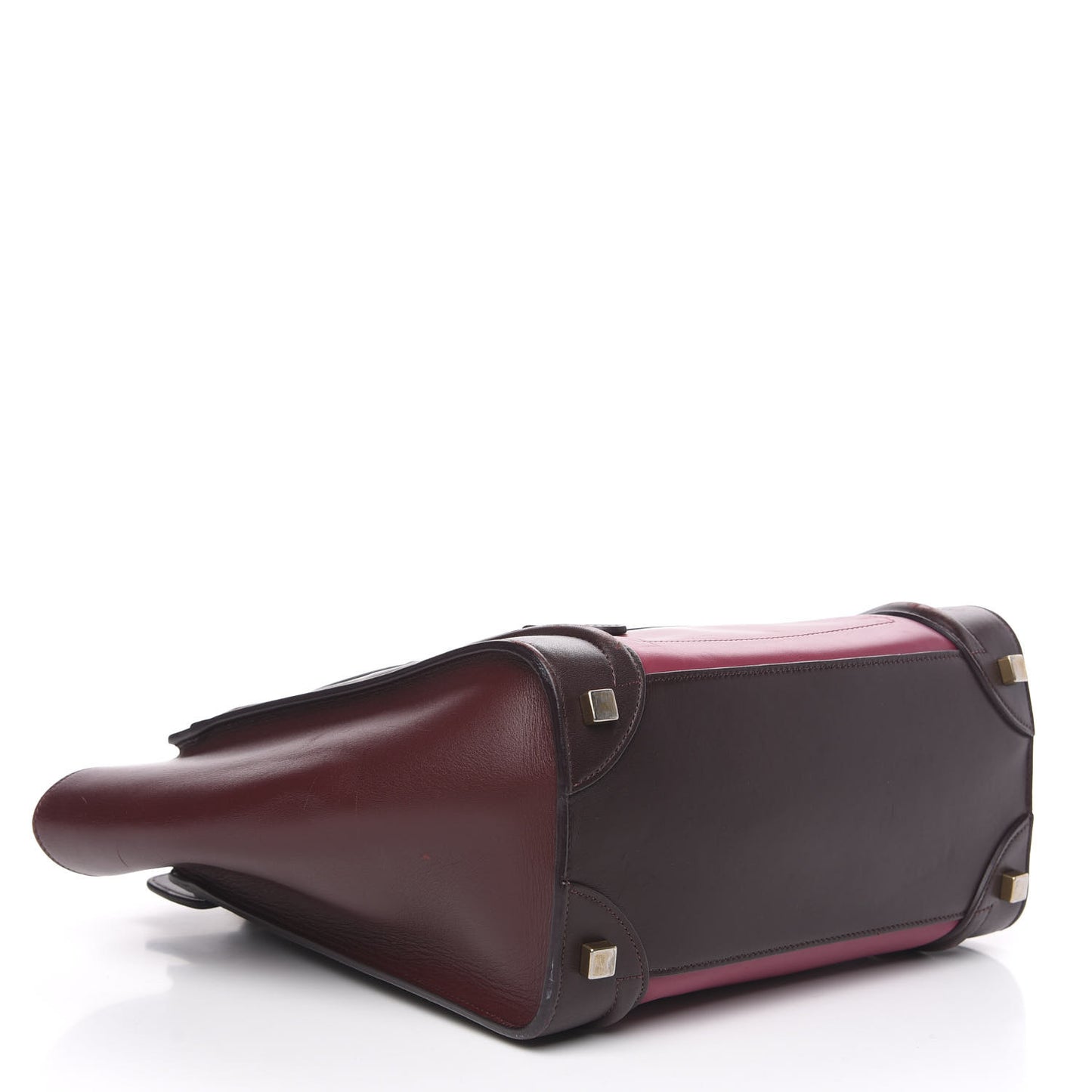 Satin Calfskin Mini Tri-Color Luggage Purple Orchid