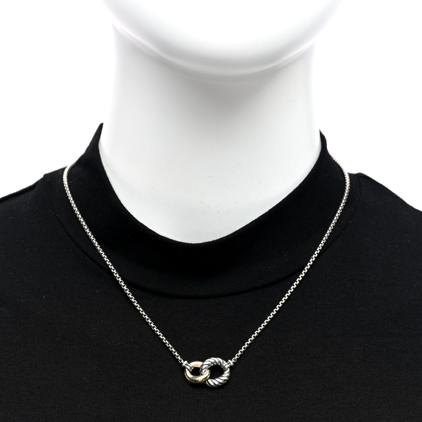 Sterling Silver 18K Yellow Gold Belmont Pendant Necklace