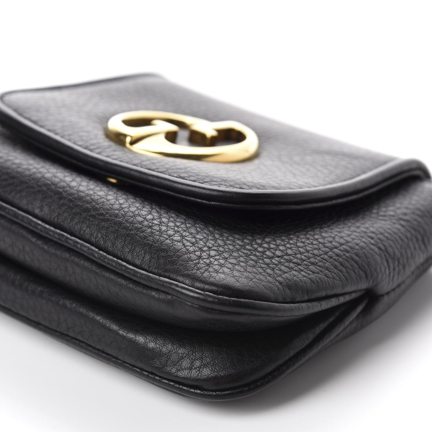 Pebbled Calfskin Small 1973 Chain Shoulder Bag Black