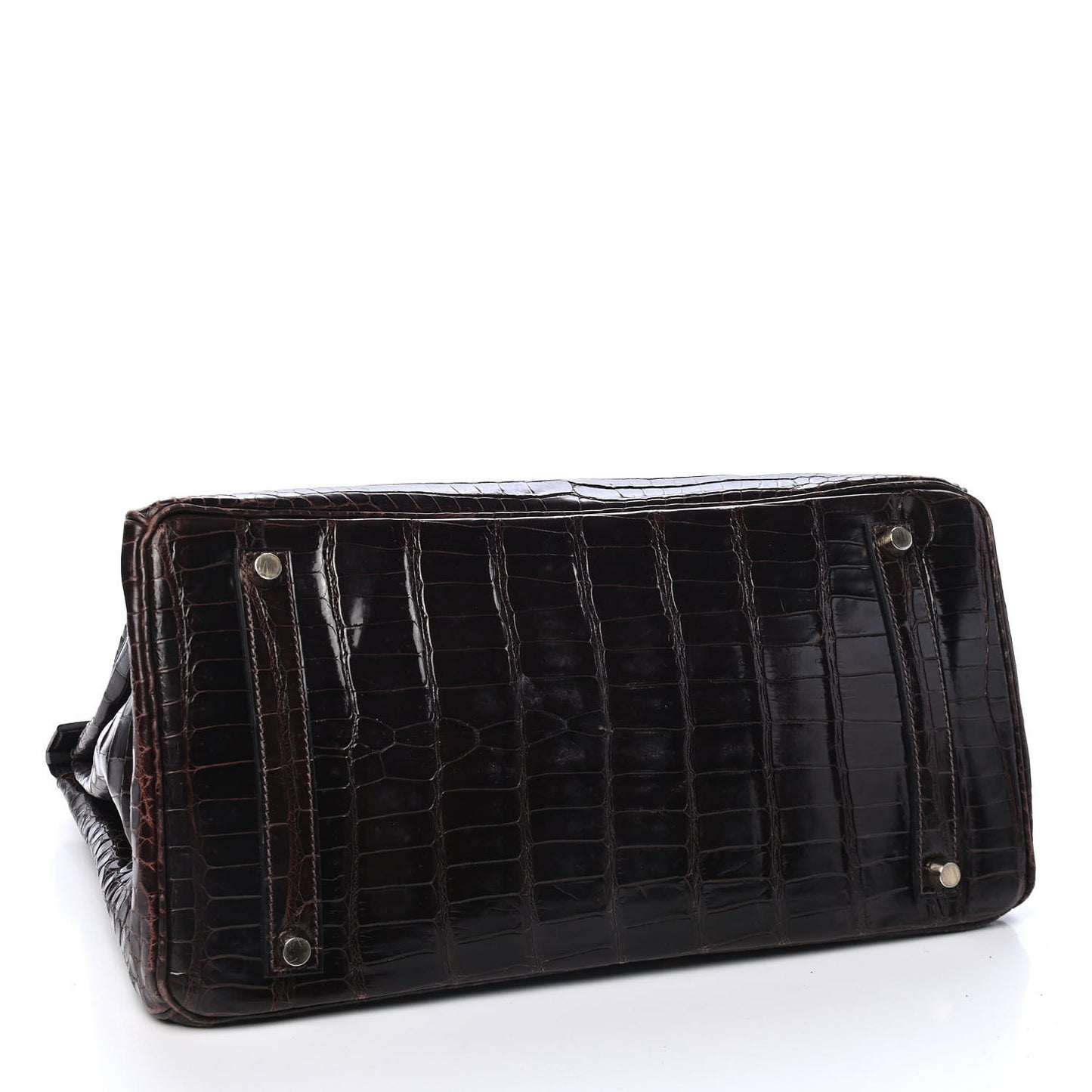 Shiny Porosus Crocodile Birkin 35 Cocoan