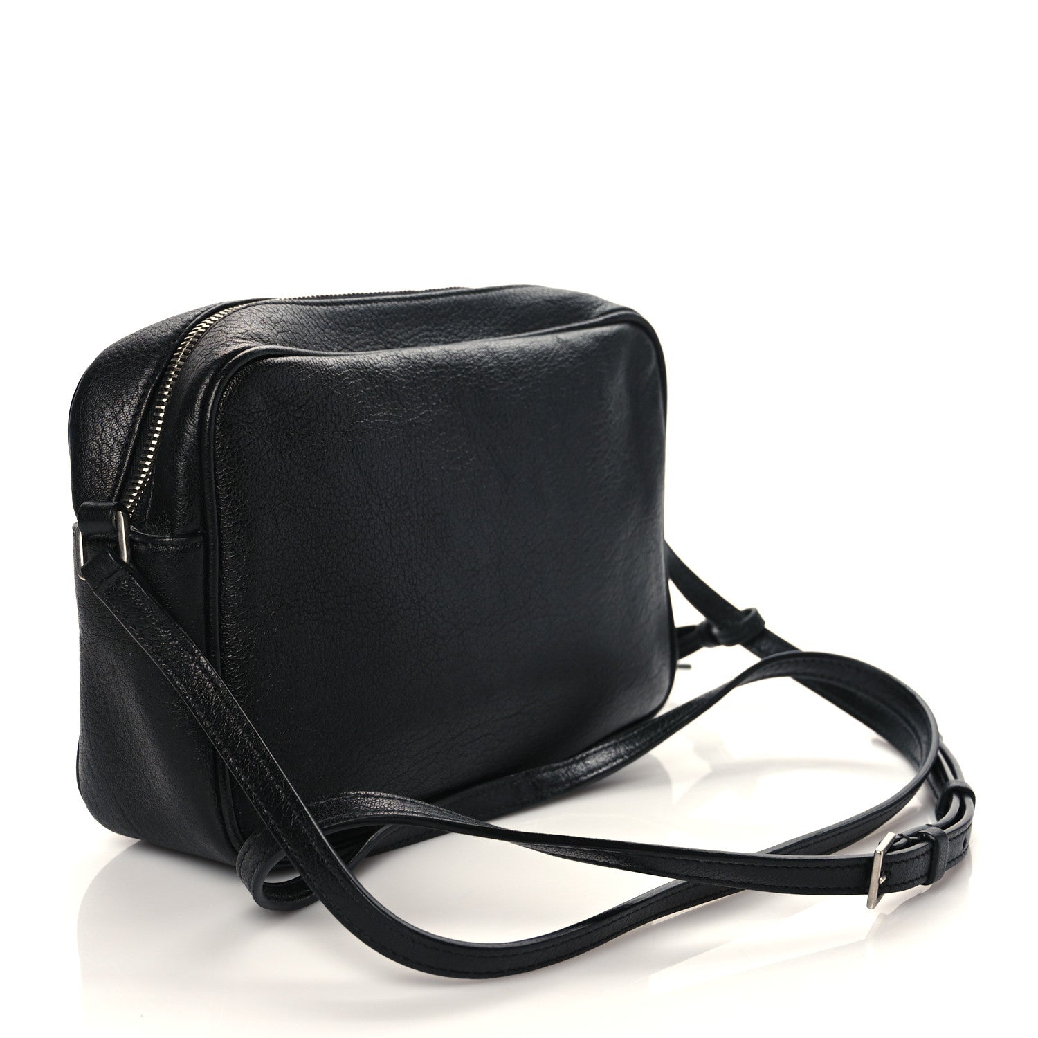 Saint Laurent Lambskin Monogram Embossed Small Lou Camera Bag Black 3 of 10