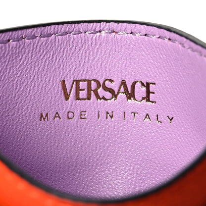 Versace Calfskin Medusa Card Holder Orange 6 of 6