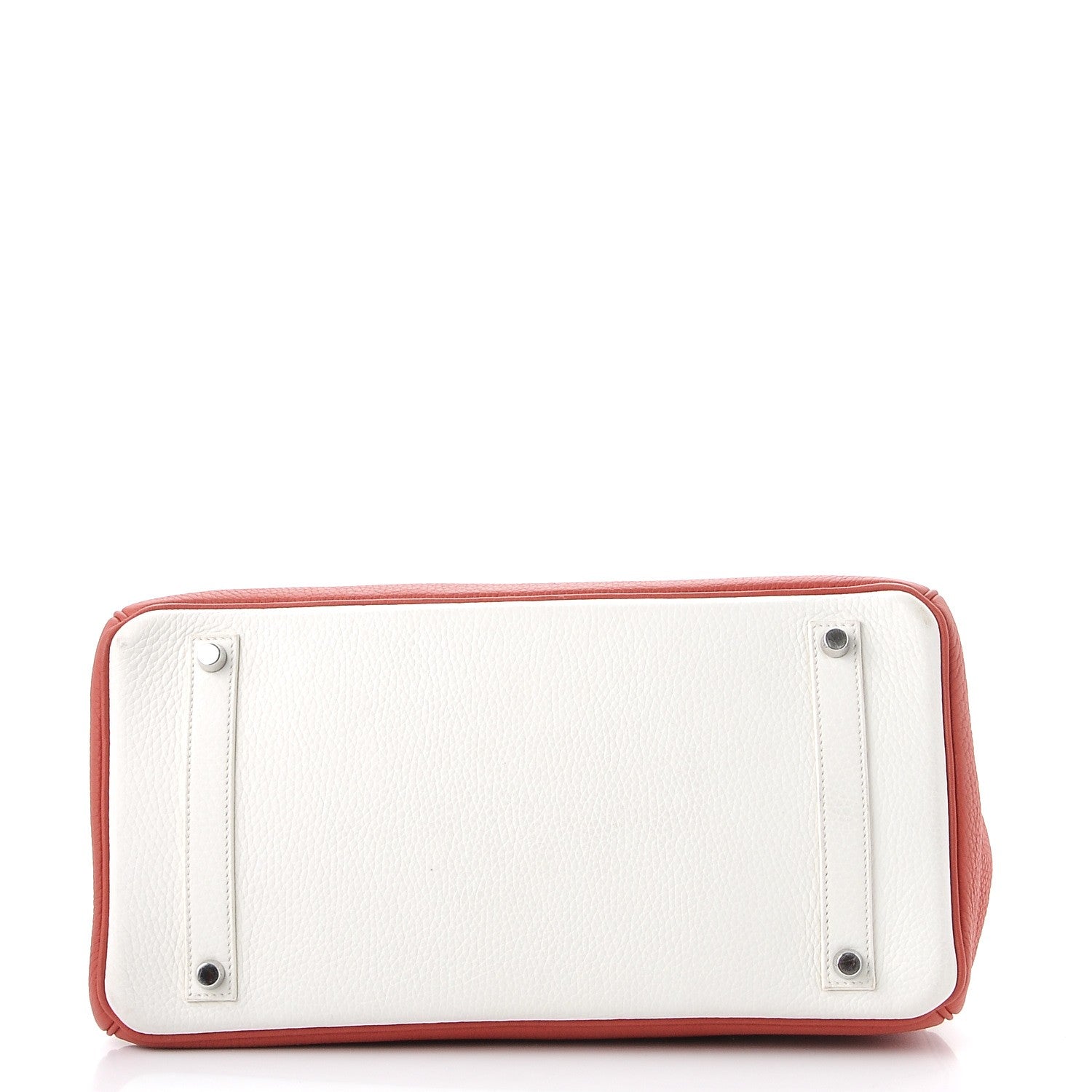 Hermes Togo Horseshoe Birkin 35 Sanguine White 7 of 42