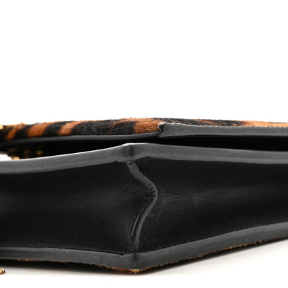 Saint Laurent Pony Hair Leopard Print Classic Monogram Kate Tassel Chain Wallet Black 9 of 11