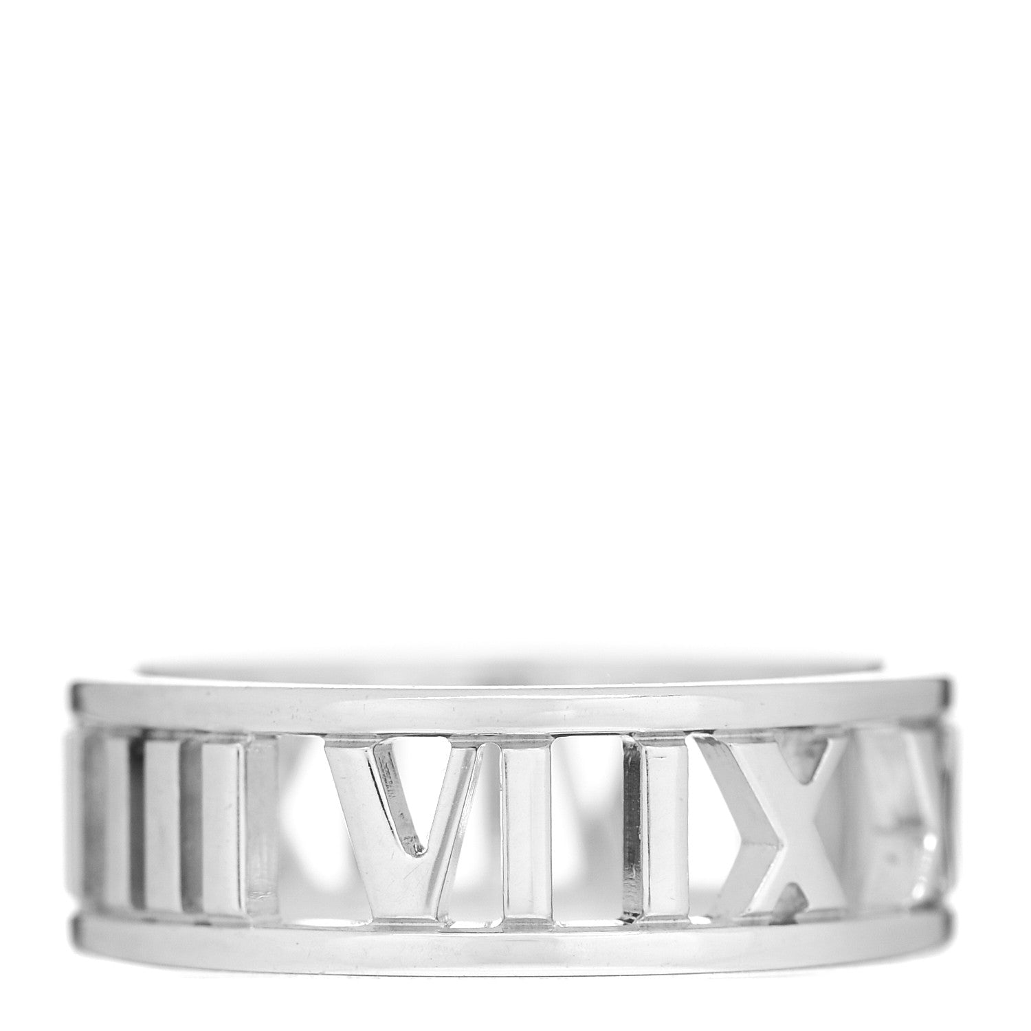 Tiffany Sterling Silver Wide Atlas Open Ring 56 7.5 1 of 4