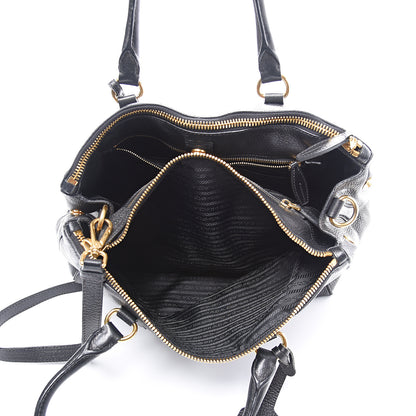 Prada Vitello Daino Tote Black 6 of 14