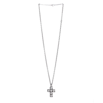 Gucci Mens G Cube Cross Necklace Silver 2 of 5