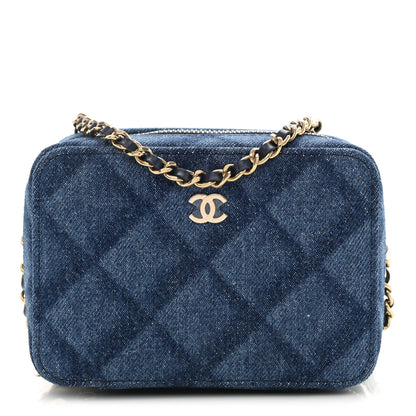 Chanel Printed Denim CC Camera Case Blue 1 of 10