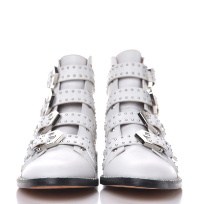 Givenchy Calfskin Studded Prue Buckle Bootie 38.5 White 2 of 12