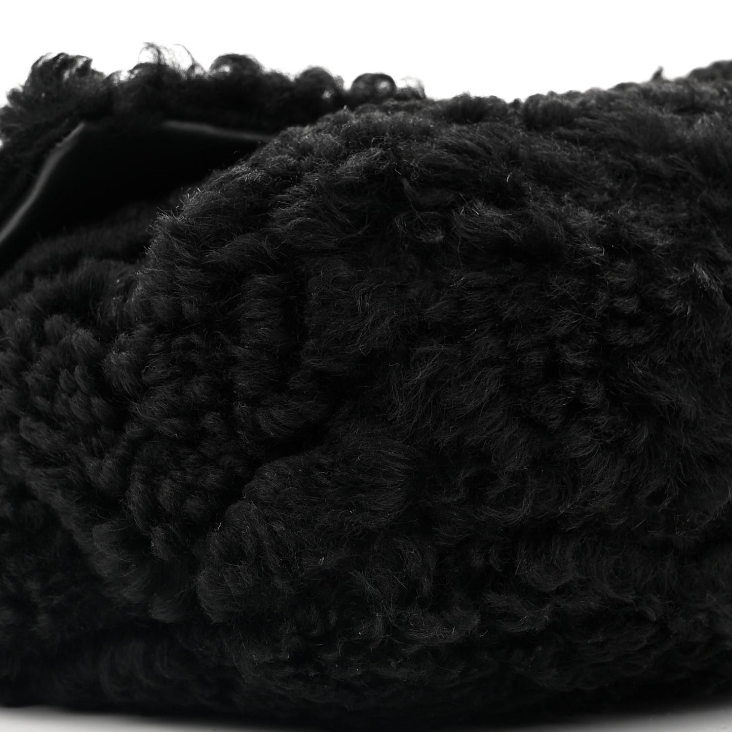 Shearling Sheepskin Medium Chanel 19 Flap Black