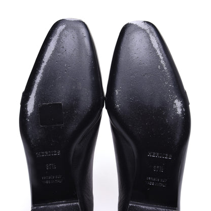 Hermes Goatskin Bilbao Ballerina Flats 37.5 Black 14 of 15