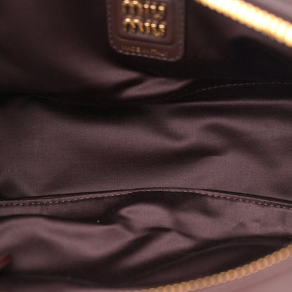 Miu Miu Soft Calf Softy Medium Beau Top Handle Bag Briarwood Briarwood 5 of 9