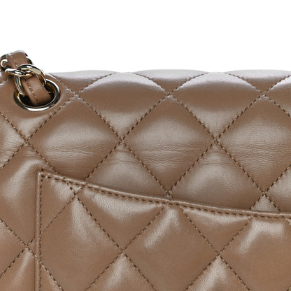 Chanel Lambskin Quilted Jumbo Double Flap Dark Beige 19 of 31