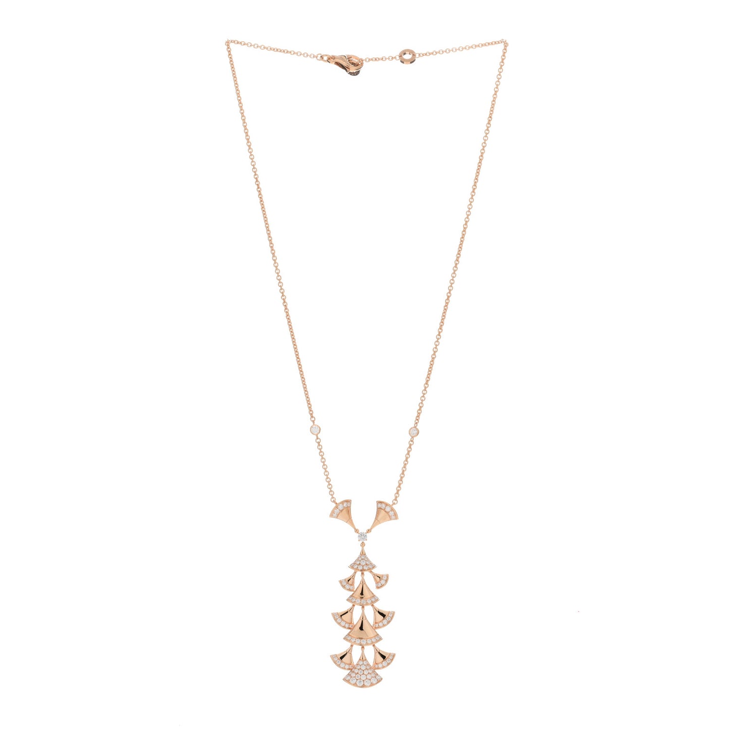 18K Rose Gold Diamond Diva's Dream Pendant Necklace