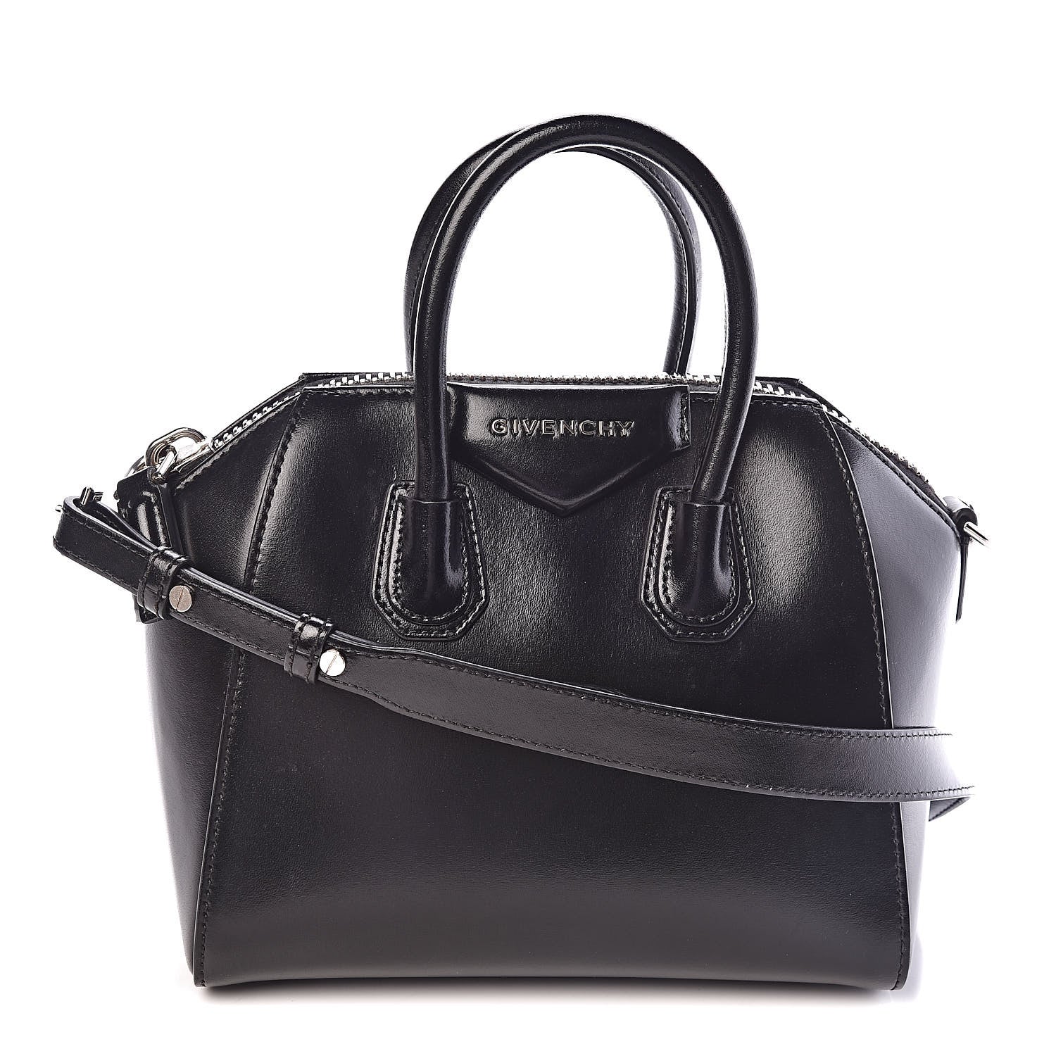 Givenchy Shiny Lord Calfskin Mini Antigona Black 1 of 10