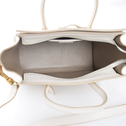 Celine Goatskin Nano Luggage White 6 of 9