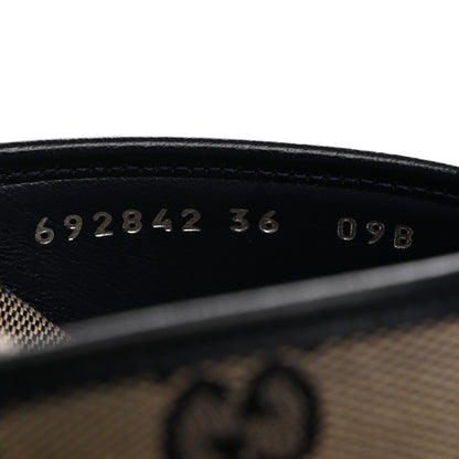 Gucci Monogram Criss Cross Platform Slide Sandals 36 Beige Blue 8 of 9
