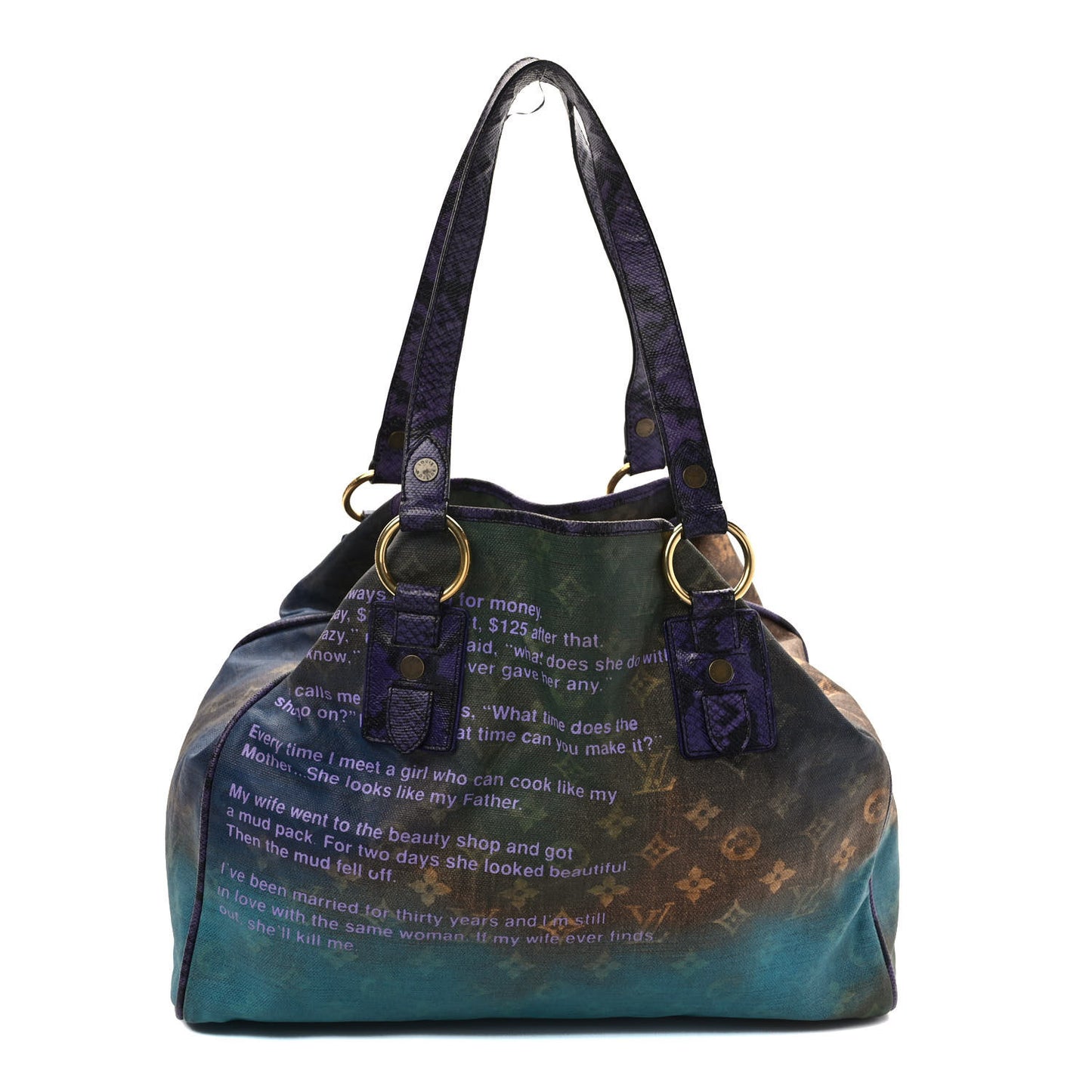 Richard Prince Monogram Karung Heartbreak Jokes Tote