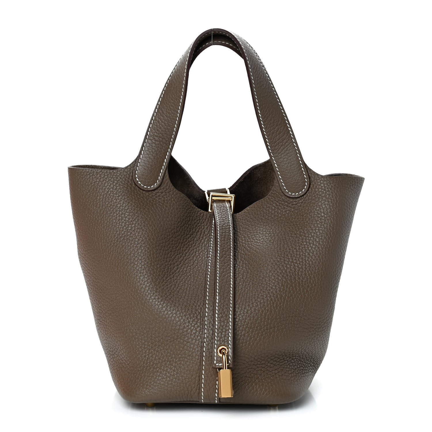 Hermes Taurillon Clemence Picotin Lock 18 PM Etoupe 1 of 4