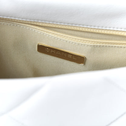 Chanel Lambskin Quilted Medium 19 Flap White 8 of 10