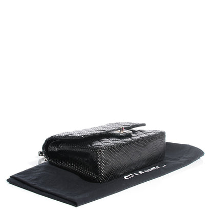 Chanel Lambskin Perforated Medium Double Flap Black 4 of 9