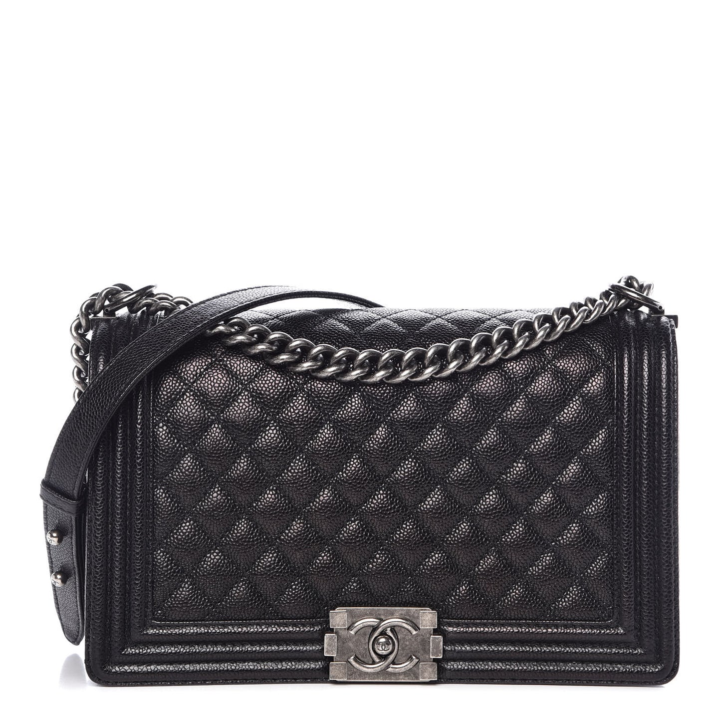 Caviar Quilted New Medium Boy Flap Black