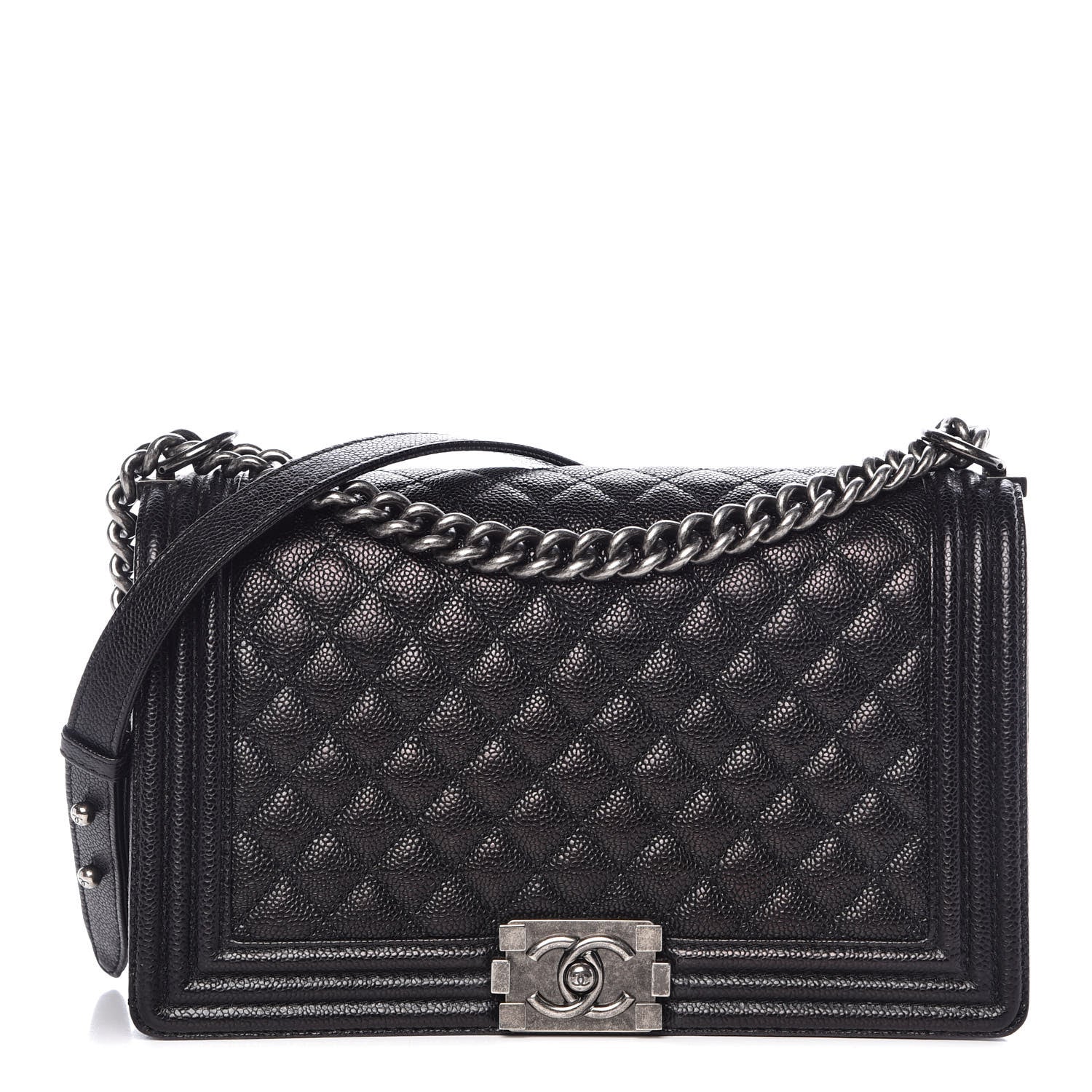 Chanel Caviar Quilted New Medium Boy Flap Black 1 of 10
