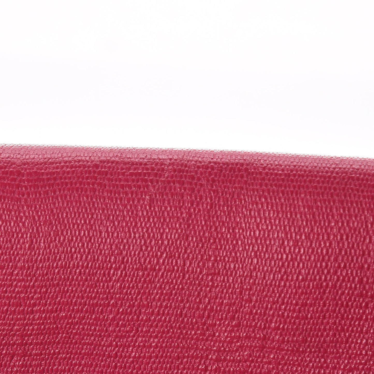 Textured Calfskin Y Ligne Clutch Fuchsia
