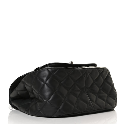 Chanel Lambskin Pony Hair Saddle Bag Black 4 of 10