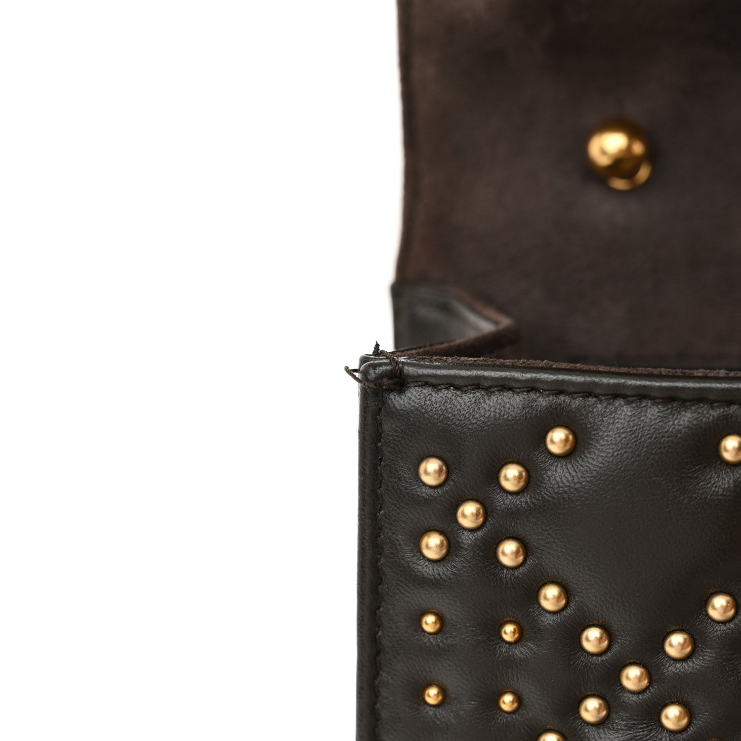 Christian Dior Lambskin Cannage Studded Large Dioraddict Flap Bag Brown 11 of 12