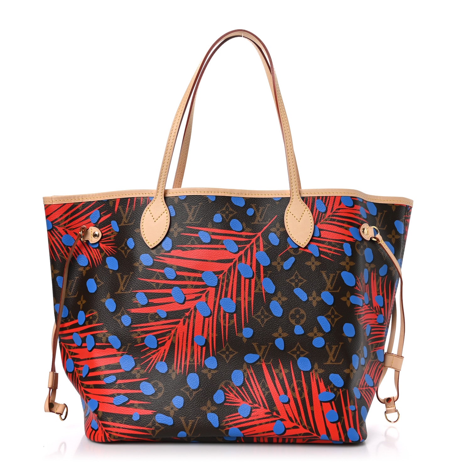 Louis Vuitton Monogram Jungle Dots Neo Neverfull MM Coquelicot Denim 1 of 11