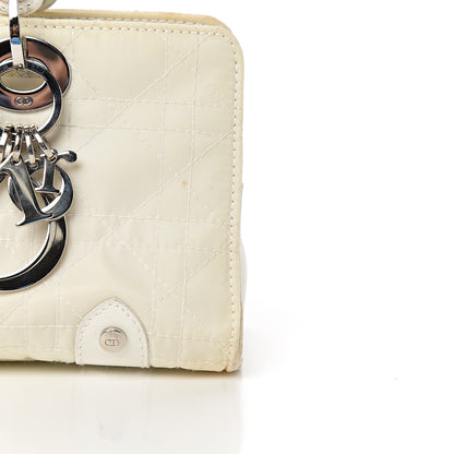 Christian Dior Nylon Cannage Stitched Small Lady Dior East West White 12 of 18
