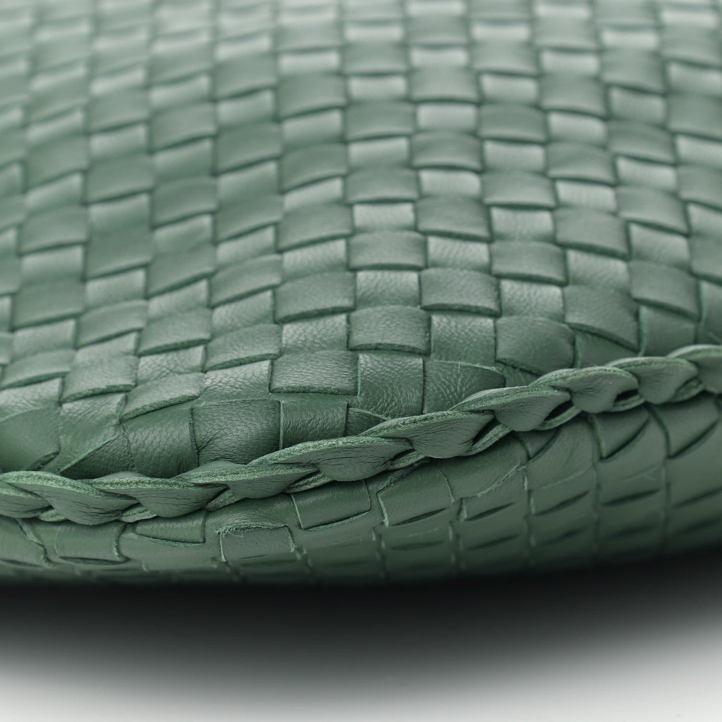 Nappa Intrecciato Large Veneta Hobo Green