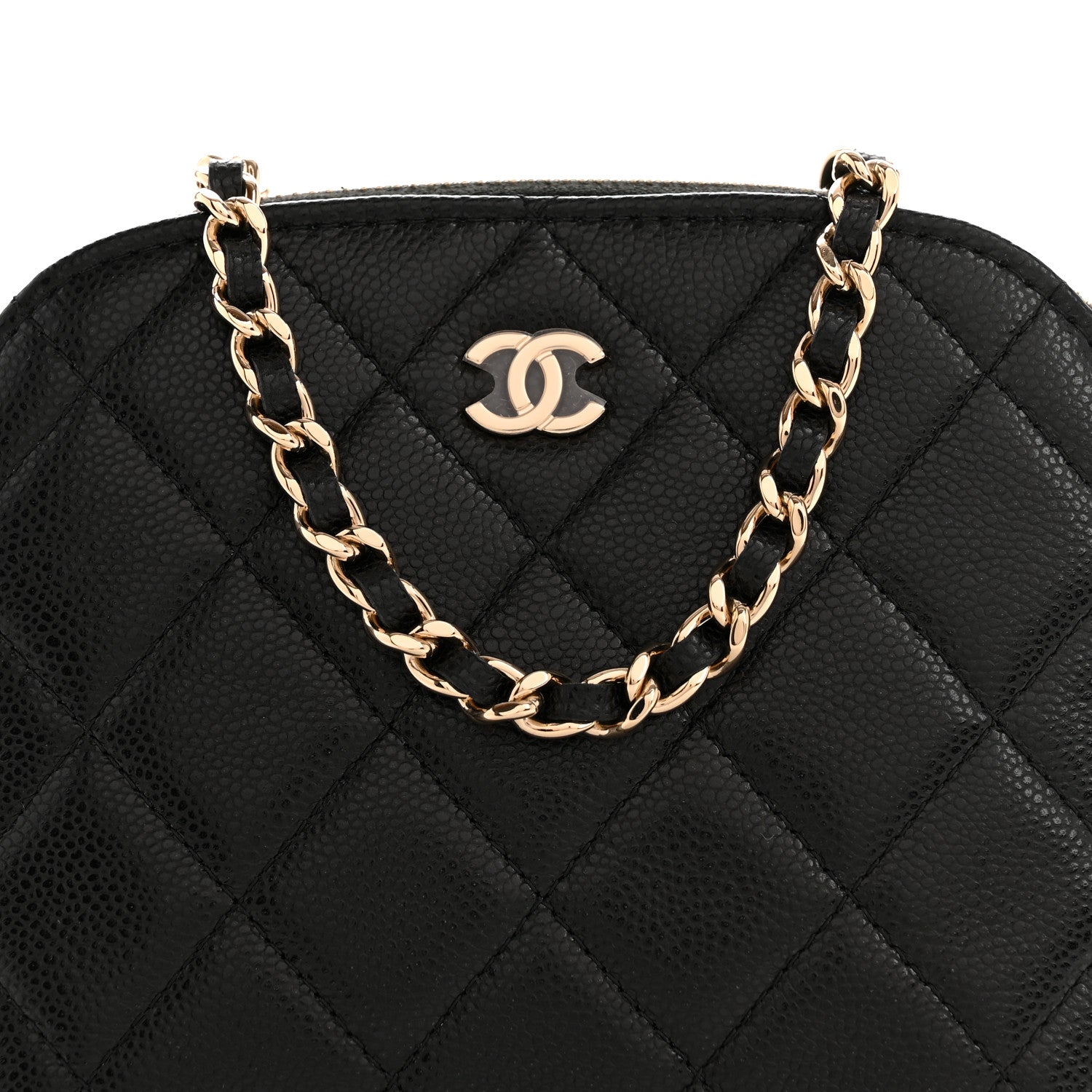 Chanel Caviar Quilted Classic Clutch With Chain Black 8 of 10