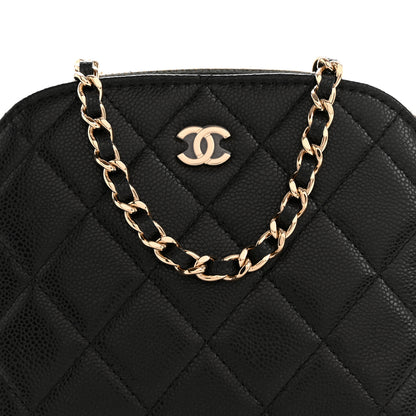 Chanel Caviar Quilted Classic Clutch With Chain Black 8 of 10