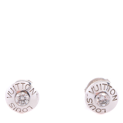Louis Vuitton 18K White Gold Diamond Clous Ear Studs Earrings 1 of 4