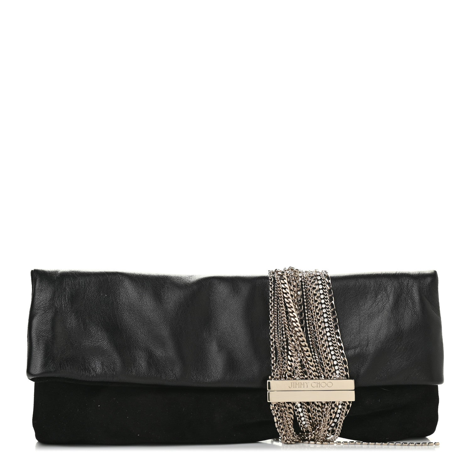 Jimmy Choo Calfskin Chandra Clutch Black 1 of 11