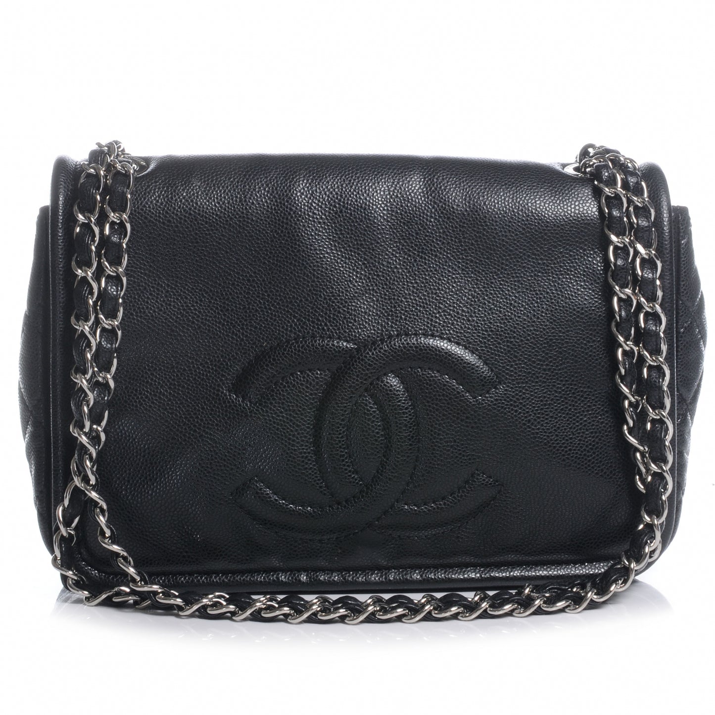 Caviar Timeless Large Flap Bag Black