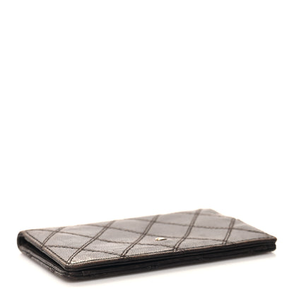 Chanel Lambskin Double Stitch Flap Card Holder Brown 4 of 12