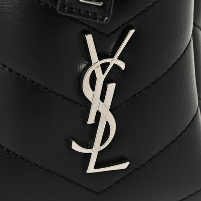 Saint Laurent Calfskin Y Quilted Monogram Small Loulou Bowling Bag Black 10 of 12