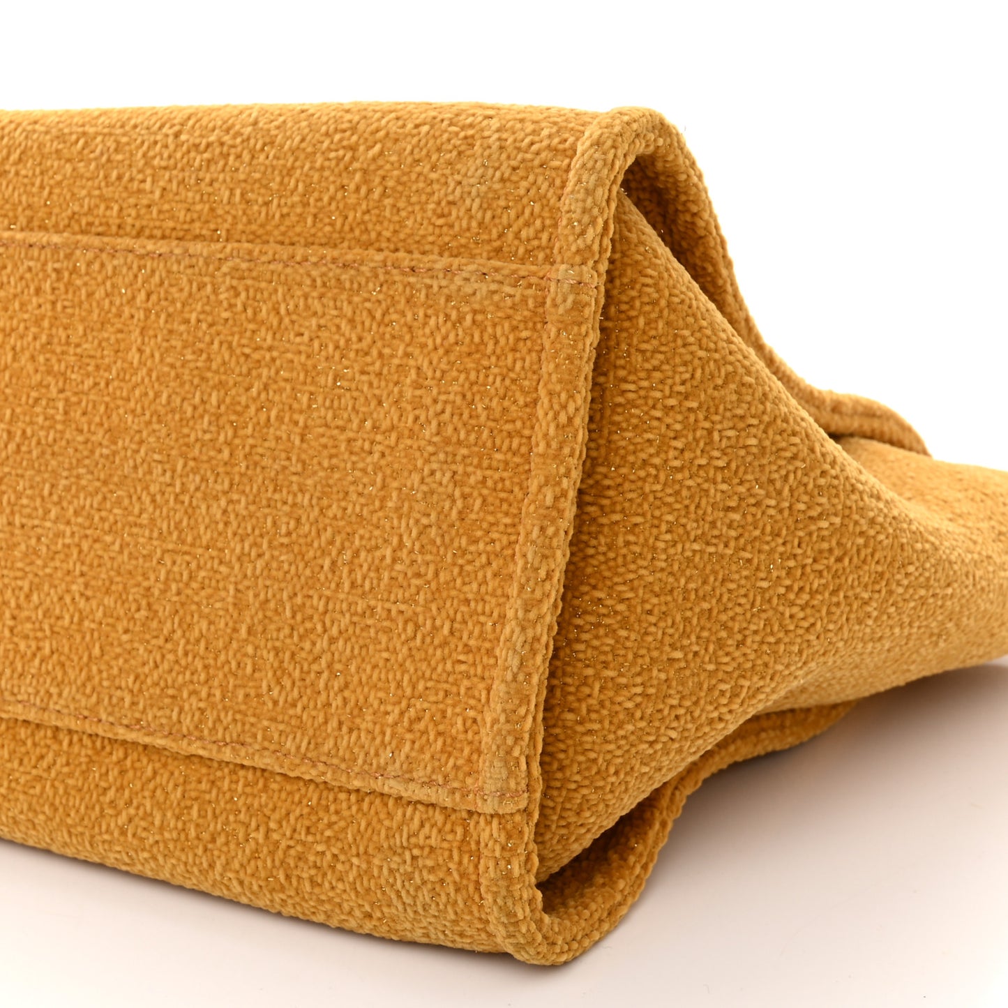 Lurex Boucle Medium Deauville Tote Yellow