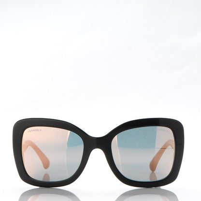 Chanel CC Butterfly Spring Sunglasses 5370 Black Pink Gold 2 of 9