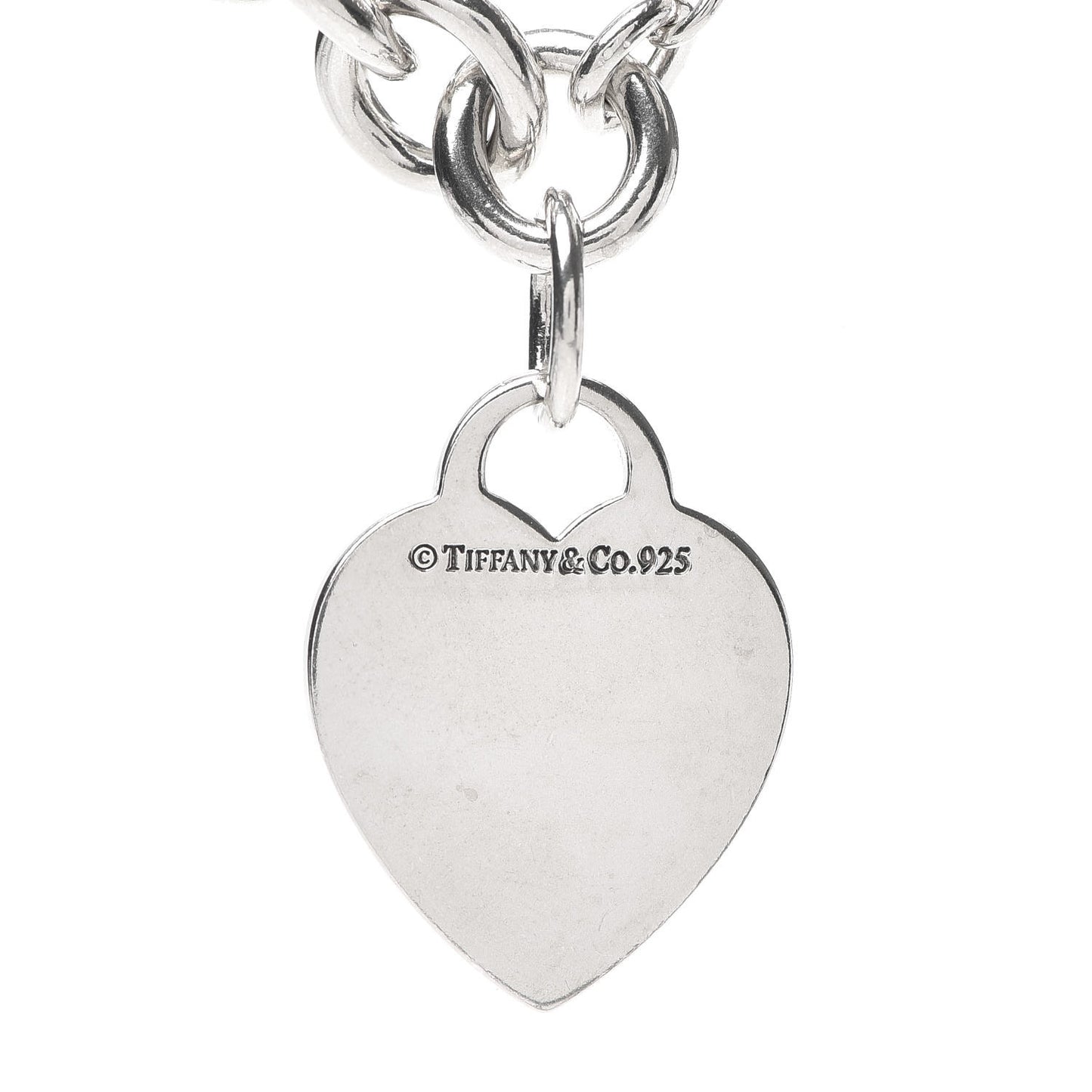 Sterling Silver Heart Tag Toggle Necklace